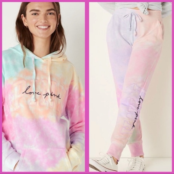 NWT VS PINK FREYA TIE DYE SET